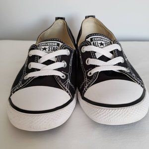 Converse Chuck Taylor All Star Black Ballet Slip Flats NEAR NEW US 8.5